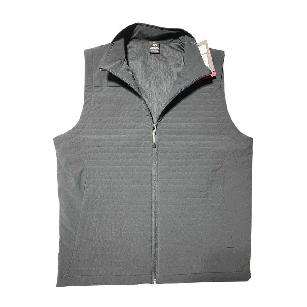 Men's Under Armour  Black Wisconsin Badgers Drive Pro Storm Full-Zip Vest - Picture 4 of 14
